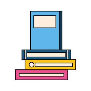 Stack of books isolated icon Stock Illustration