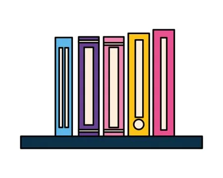 Stack of books isolated icon Illustrazione stock