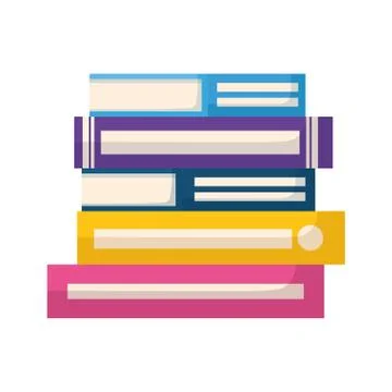 Stack of books isolated icon Stock Illustration