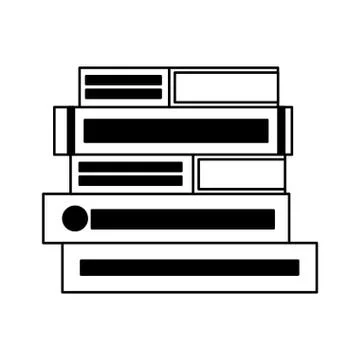 Stack of books isolated icon Stock Illustration