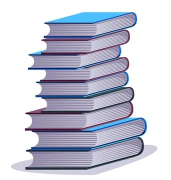 Stack of books isolated Stock Illustration