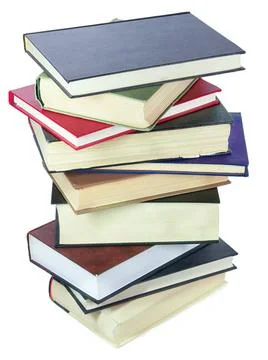 Stack of books isolated over white Stack of books isolated over white Copy... 스톡 사진