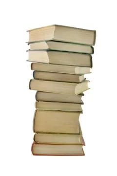 Stack of books isolated Stock Photos