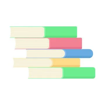 Stack of books isolated vector illustration Illustrazione stock