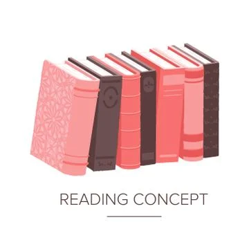 Stack of books isolated on white background. Pile of books vector illustration Stock Illustration