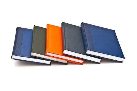 Stack of books, isolated on white background Stock-Fotos