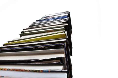 Stack of books isolated on white background Foto stock