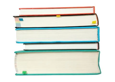 Stack of books isolated on white background Stock Photos