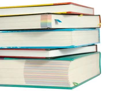 Stack of books isolated on white background Stock Photos