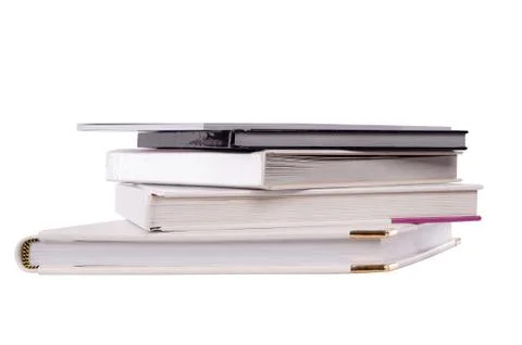 Stack of books isolated on white background Stock Photos