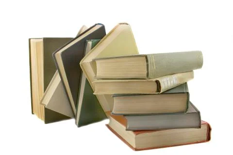 Stack of books isolated on the white background Foto stock