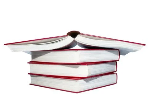Stack of books isolated on white background. 库存照片