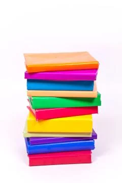 Stack of books isolated on white background Foto stock