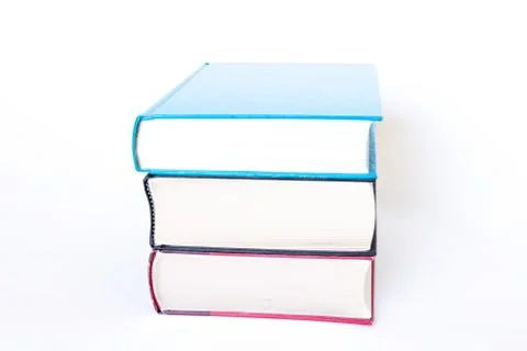 Stack of Books Isolated on White Background Stock Photos