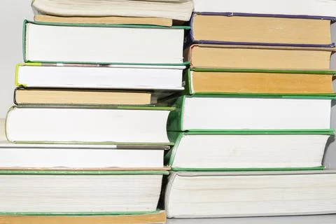 Stack of books isolated on white background Stock Photos