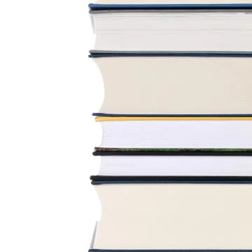 Stack of books, isolated on white Stock Photos