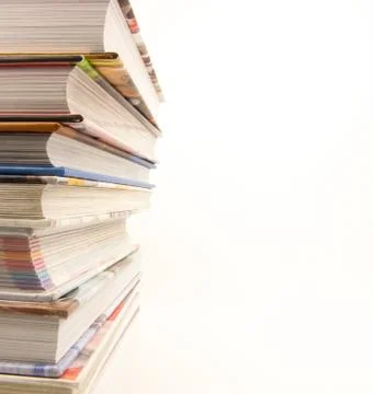 Stack of books isolated on white Stock Photos