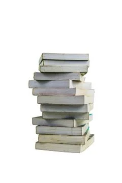Stack of books isolated on white Stock Photos