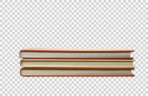 Stack of books isolated on the white,clipping path Stock Photos