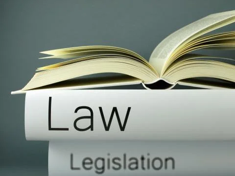 Stack of books, law, legislation Stock Photos