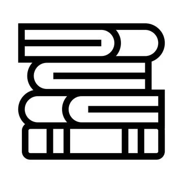 Stack of books line icon representing education and knowledge Illustrazione stock