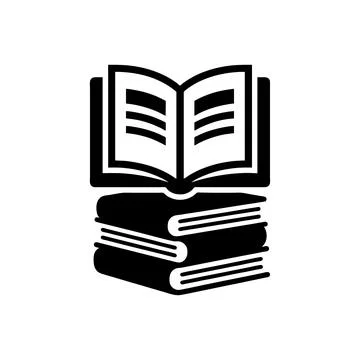 Stack of books with open book on top vector icon books pile learning Stock Illustration