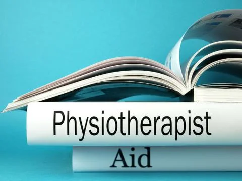 Stack of books, physiotherapist's Stock Photos