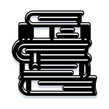 Stack of books pile concept knowledge learning イラスト素材