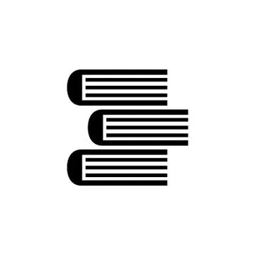 Stack Books, Pile Textbook Flat Vector Icon Stock Illustration