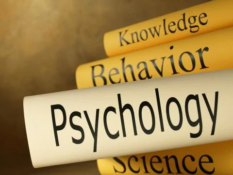 Stack of books, psychology, behavior, knowledge, science Stock Photos