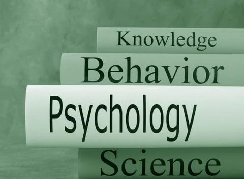 Stack of books, psychology, behavior, knowledge Stock Photos