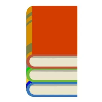 Stack of books. Reading and education. A school and College element. Stock Illustration