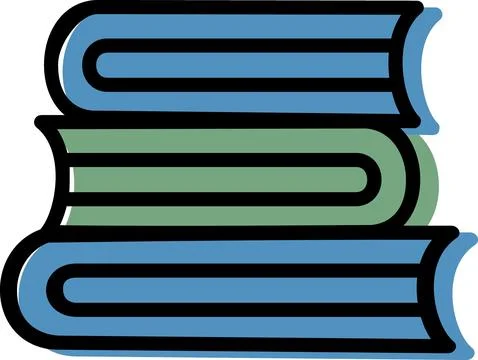 Stack of books reading library icon Stock Illustration