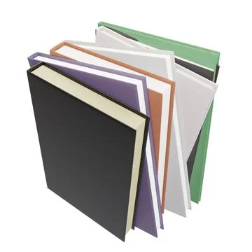 A Stack Of Books. Realistic 3D Render. Book Day. Isolated On White Background 스톡 일러스트