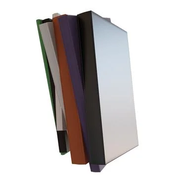 A Stack Of Books. Realistic 3D Render. Book Day. Isolated On White Background Illustrazione stock