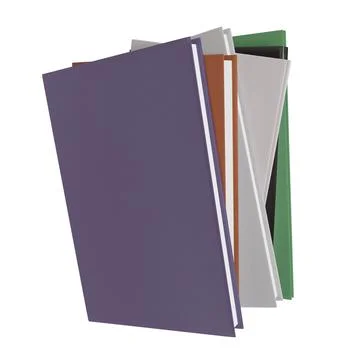 A Stack Of Books. Realistic 3D Render. Book Day. Isolated On White Background Stock Illustration