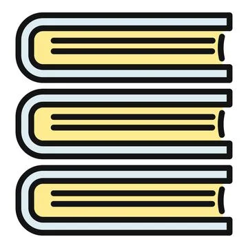 Stack of books representing education and knowledge icon 库存插图