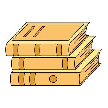 Stack of books representing education and learning Stock Illustration