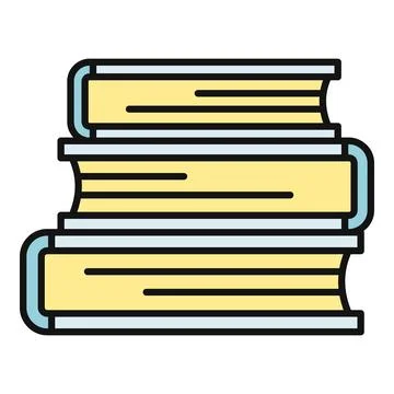 Stack of books representing education literature and knowledge Stock Illustration