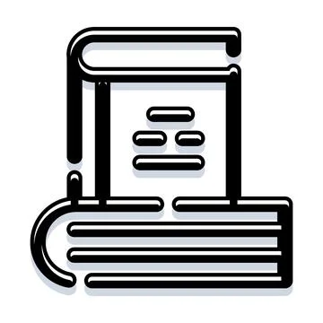 Stack of books representing knowledge and education icon Illustrazione stock