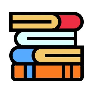 Stack of books representing knowledge, education, and learning concepts Stockillustratie