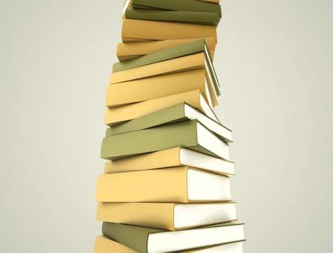 Stack of books retro Stock Illustration
