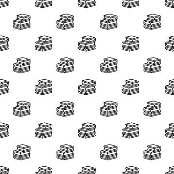 Stack of books seamless pattern for education and knowledge Stock Illustration