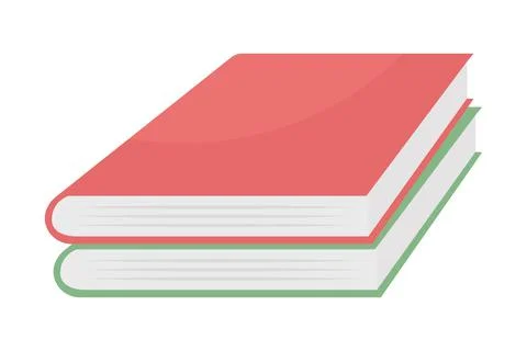 Stack of books semi flat color vector object Stock Illustration