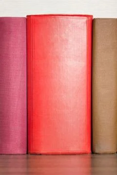 Stack of books on the shelf Foto stock