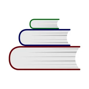 A stack of books. Simple color icon Stock Illustration