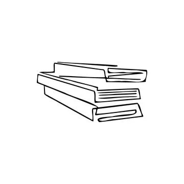 Stack of books sketch vector illustration Illustrazione stock