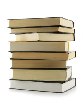 Stack of books Stack of the books isolated over a white background Copyrig... Stock-Fotos