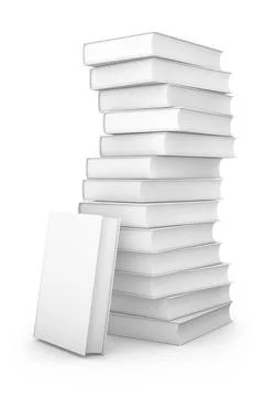 A stack of books A stack of books on a white background. 3d render Copyrig... Stock Photos