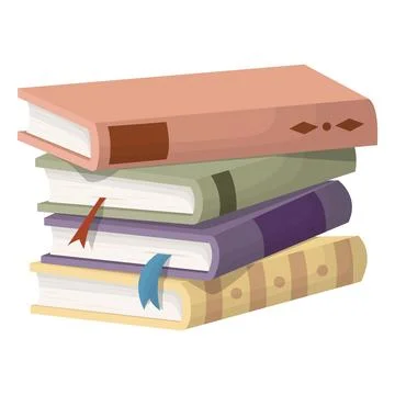 A stack of books. A stack of school textbooks. Vector illustration Illustrazione stock